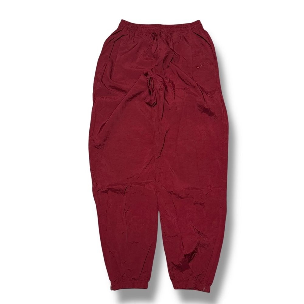 Nike Vintage Red Windbreaker Pants Cuffed